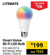Litemate Smart Home WiFi LED Bulb
