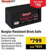 Xpanda DIY Burglar Resistant Brick Safe