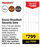 Xpanda Diy Econo Shootbolt Security Gate