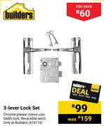 Builders 3 Lever Lock Set