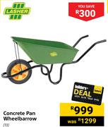Lasher Concrete Pan Wheelbarrow