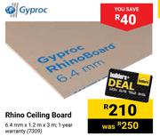 Gyproc Rhino Ceiling Board 6.4mm x 1.2m x 3m