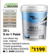 Fired Earth 20L 5 In 1 Paint