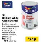 Dulux 5L Brilliant White Gloss Enamel
