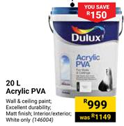 Dulux 20L Acrylic PVA