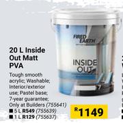 Fired Earth 5L Inside Out Matt PVA