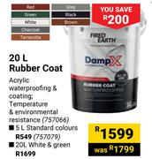 Fired Earth 5L Rubber Coat Standard Colours