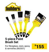 Builders 5-Piece Paint Brush Set
