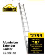Builders Aluminium Extender Ladder-6m
