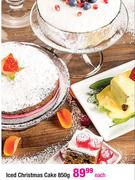 Iced Christmas Cake-850G Each