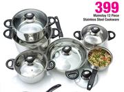 Mainstay 12 Piece Stainless Steel Cookware