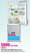 Defy Frost Free Fridge/Freezer-327Ltr(INOX D)