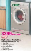 Defy Front Load Metallic Silver Washing Machine-6kg(DAW 370)