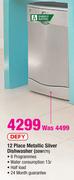 Defy 12 Place Metallic Silver Dishwasher(DDW171)