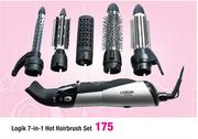 Logik 7-In-1 Hot Hairbrush Set
