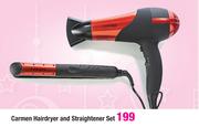 Carmen Hairdryer & Straightener Set