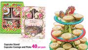 Cupcake Stand/Cupcake Casings And Picks-Per Pack
