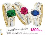9ct Gold & Sterling Silver Trip Sets
