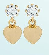 9ct Bonded Gold Earrings With CZ-Per Pair