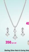Sterling Silver Neck & Earing Sets-Per Set