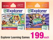 Explorer Learning Games-Each