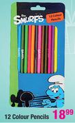 Smurfs 12 Colour Pencils