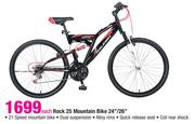 Raleigh Rock 25 Mountain Bike 24"/26"-Each