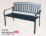 Out & About Black Metal Bench