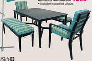 Out & About 5 Piece Dining Bench Set