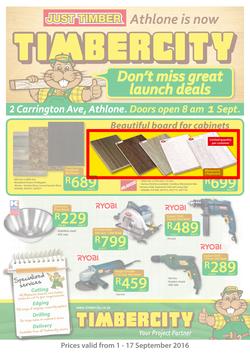 Timbercity : Athlone Launch Deals (1 Sep - 17 Sep 2016), page 1