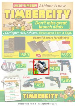 Timbercity : Athlone Launch Deals (1 Sep - 17 Sep 2016), page 1