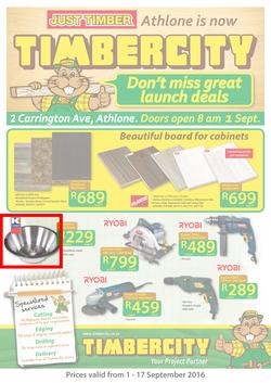 Timbercity : Athlone Launch Deals (1 Sep - 17 Sep 2016), page 1