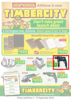Timbercity : Athlone Launch Deals (1 Sep - 17 Sep 2016), page 1