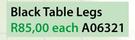 Black Table Legs A06321-Each