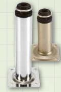 Couch Leg Round Satin Chrome AO6357-100mm x 30mm Each
