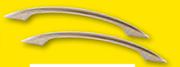 Satin Nickel Bridge Cupboard Handle H69677-128mm Each