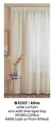 Alina Voile Curtain Extra Width Sheer Taped Drop 827657