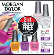 Morgan Taylor Base Or Top Coat-15ml Each