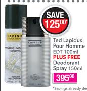 Ted Lapidus Pour Homme EDT-100ml