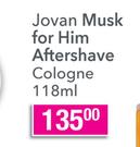Jovan Musk For Him Aftershave Colonge-118ml