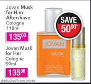 Jovan Musk For Him Aftershave Colonge-118ml