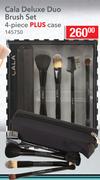 Cala Deluxe Duo Brush Set 4-Piece + Case