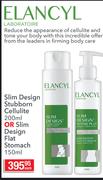 Elancyl Slim Design Stubborn Cellulite-200ml Or Slim Design Flat Stomach-150ml Each