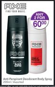 Axe Anti-Perspirant Deodorant Body Spray-2x200ml