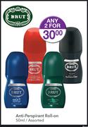 Brut Anti-Perspirant Roll On-2x50ml