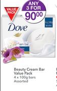 Dove Beauty Cream Bar Value Pack-3x4x100g Bars