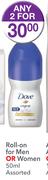 Dove Roll-On For Men Or Women-2x50ml