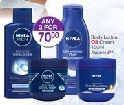 Nivea Body Lotion Or Cream-2x400ml