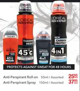 Loreal Anti-Perspirant Spray-150ml Each