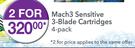 Gillette Mach3  3-Blade Cartridges 2x4-Pack